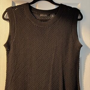 Tahari Black Textured Swimsuit Coverup